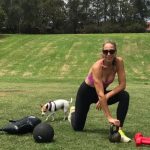 Mika with dumb bell